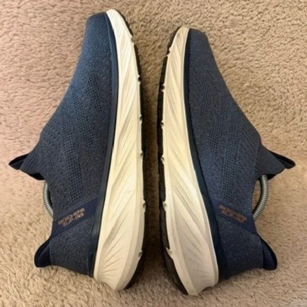 Skechers Hands Free Slip-ins Edge Ride Mens 10 Wide Navy Sneakers 232839WW